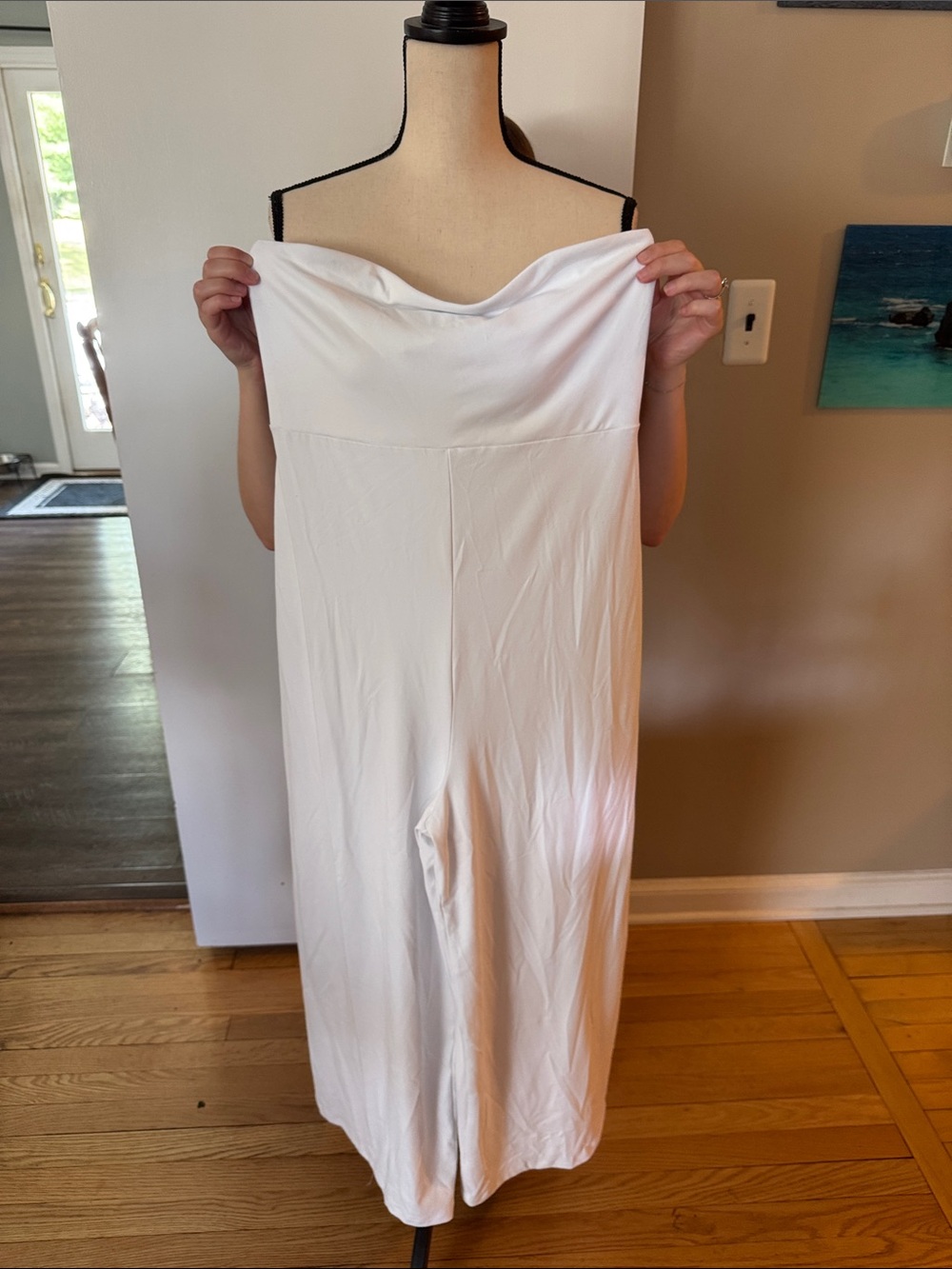 Susana Monaco White Strapless Jumpsuit Romper